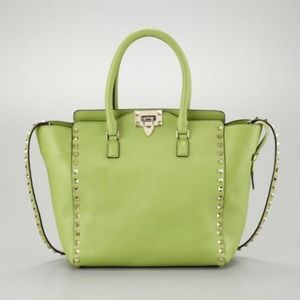 authentic Valentino rockstud green pistachio tote